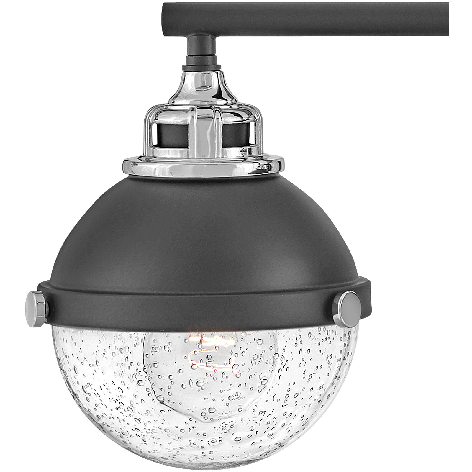 Fletcher 4 Light 32 inch Black with Chrome Vanity Light Wall Light in Black/Chrome