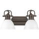 Yep Duncan Vanity Wall Light in Rubbed Bronze, Matte White