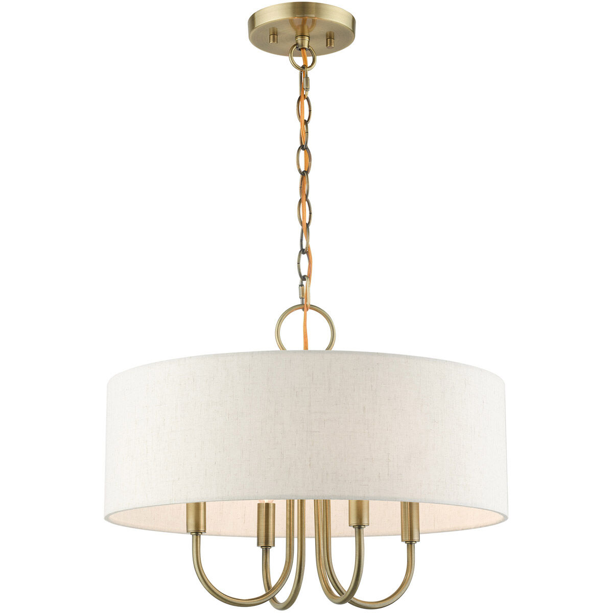 Blossom 4 Light 18 inch Antique Brass Pendant Chandelier Ceiling Light