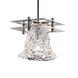Veneto Luce LED 6.5 inch Polished Chrome Pendant Ceiling Light in 700 Lm LED, Rigid Stem Kit, Lace (Veneto Luce), Round Flared, Metropolis