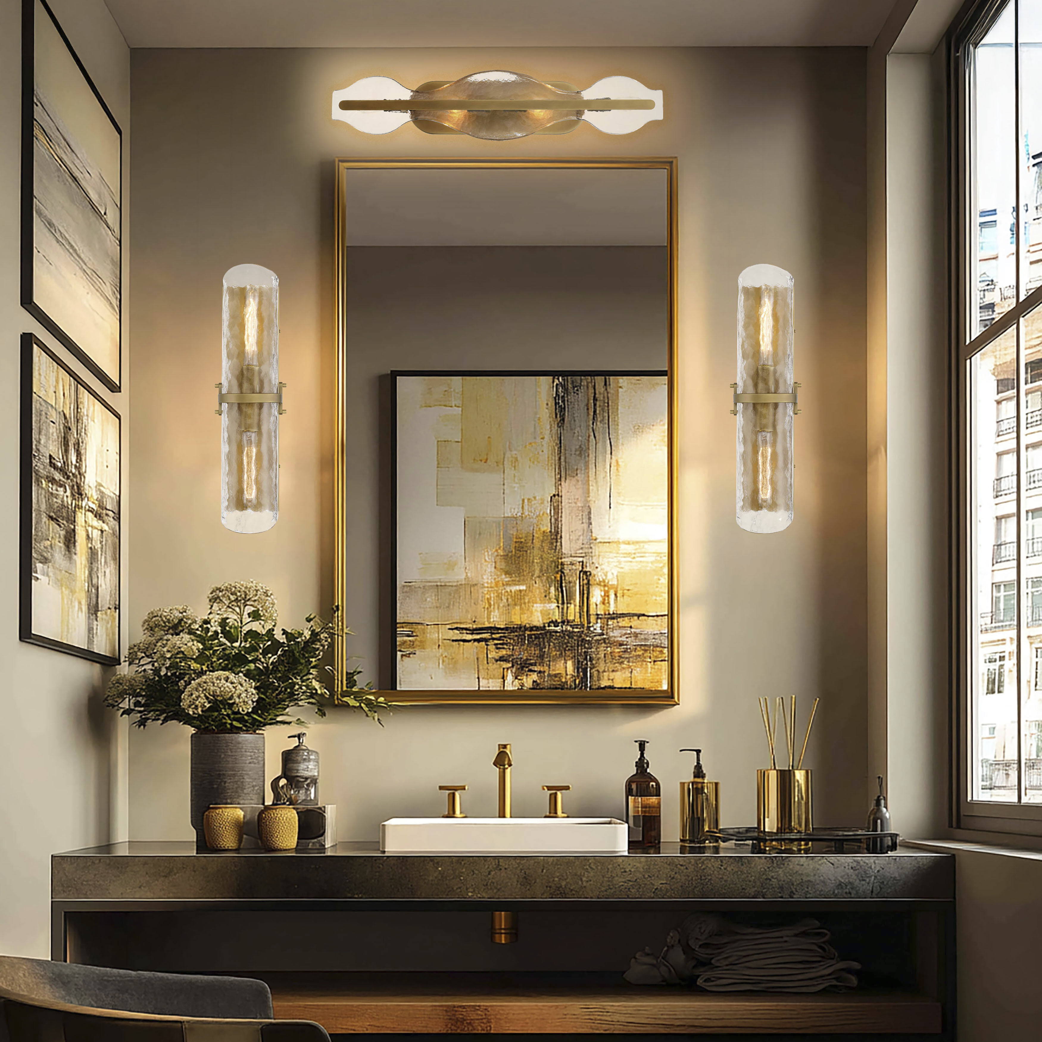 Elora 2 Light 6 inch Legacy Brass Vanity Light Wall Light