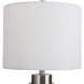 Cameron 30 inch 9 watt Brushed Aluminum and White Table Lamp Portable Light