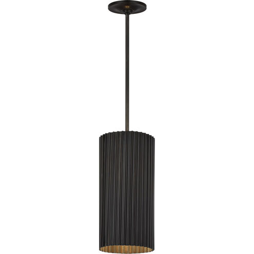 Marie Flanigan Rivers LED 7 inch Bronze Fluted Pendant Ceiling Light, Small