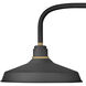 Foundry Classic Outdoor Barn Light in Textured Black, Straight Arm