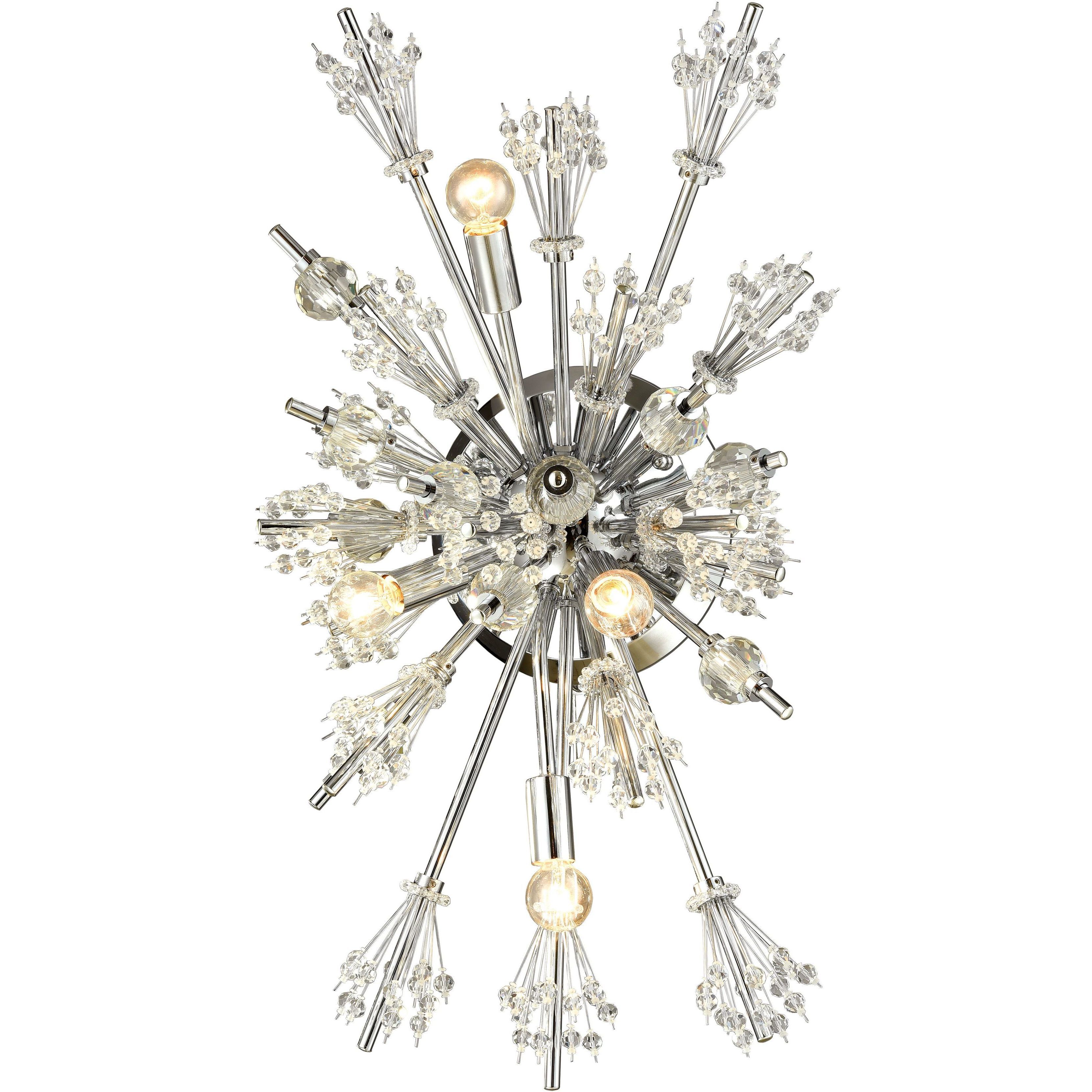 Starburst Sconce Wall Light in Polished Chrome