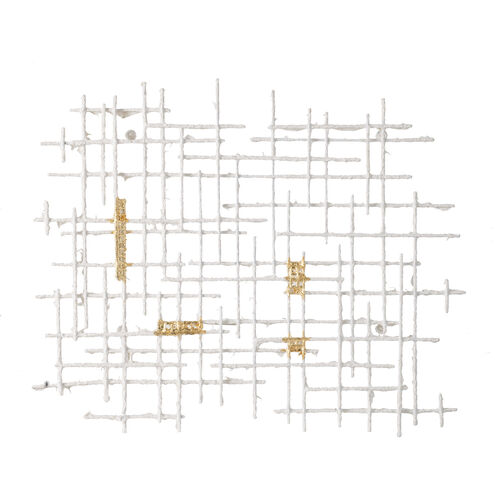 Grid White/Gold Wall Décor