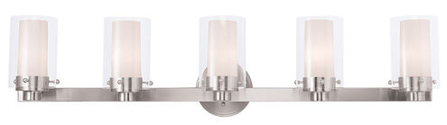 Manhattan 5 Light 36 inch Brushed Nickel Bath Vanity Wall Light