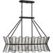 Chapelle 5 Light 36 inch English Bronze Linear Chandelier Ceiling Light
