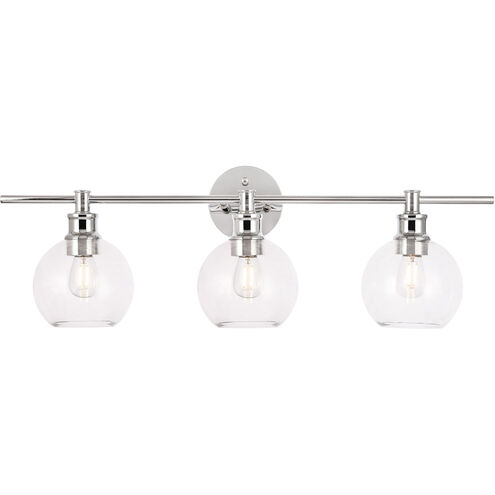 Syracuse 3 Light 28 inch Chrome Wall sconce Wall Light