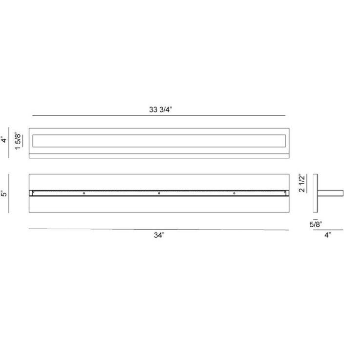 Beam LED 34 inch Dark Grey Wall Sconce Wall Light