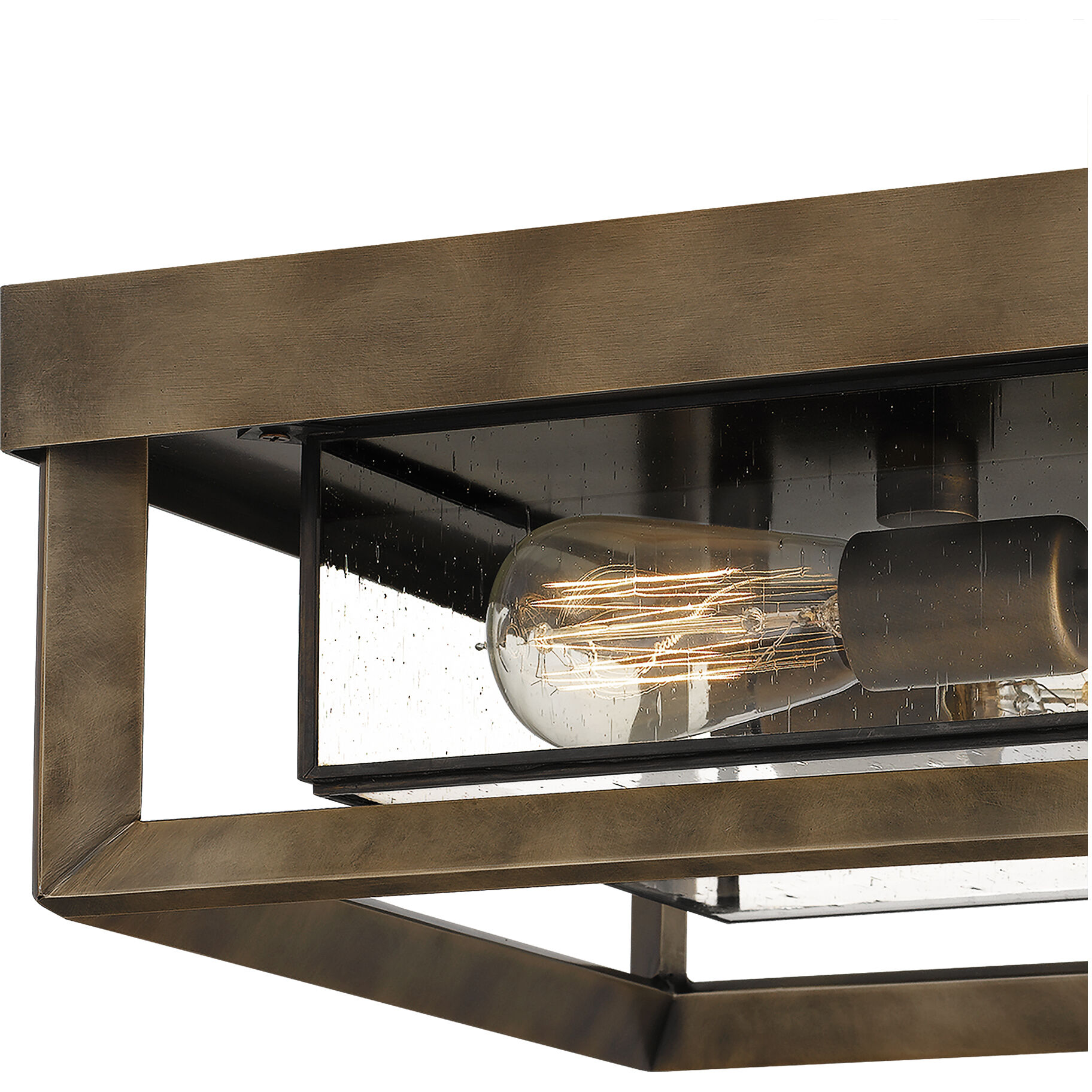 Infinger 2 Light 13 inch Statuary Bronze Semi-Flush Mount Ceiling Light