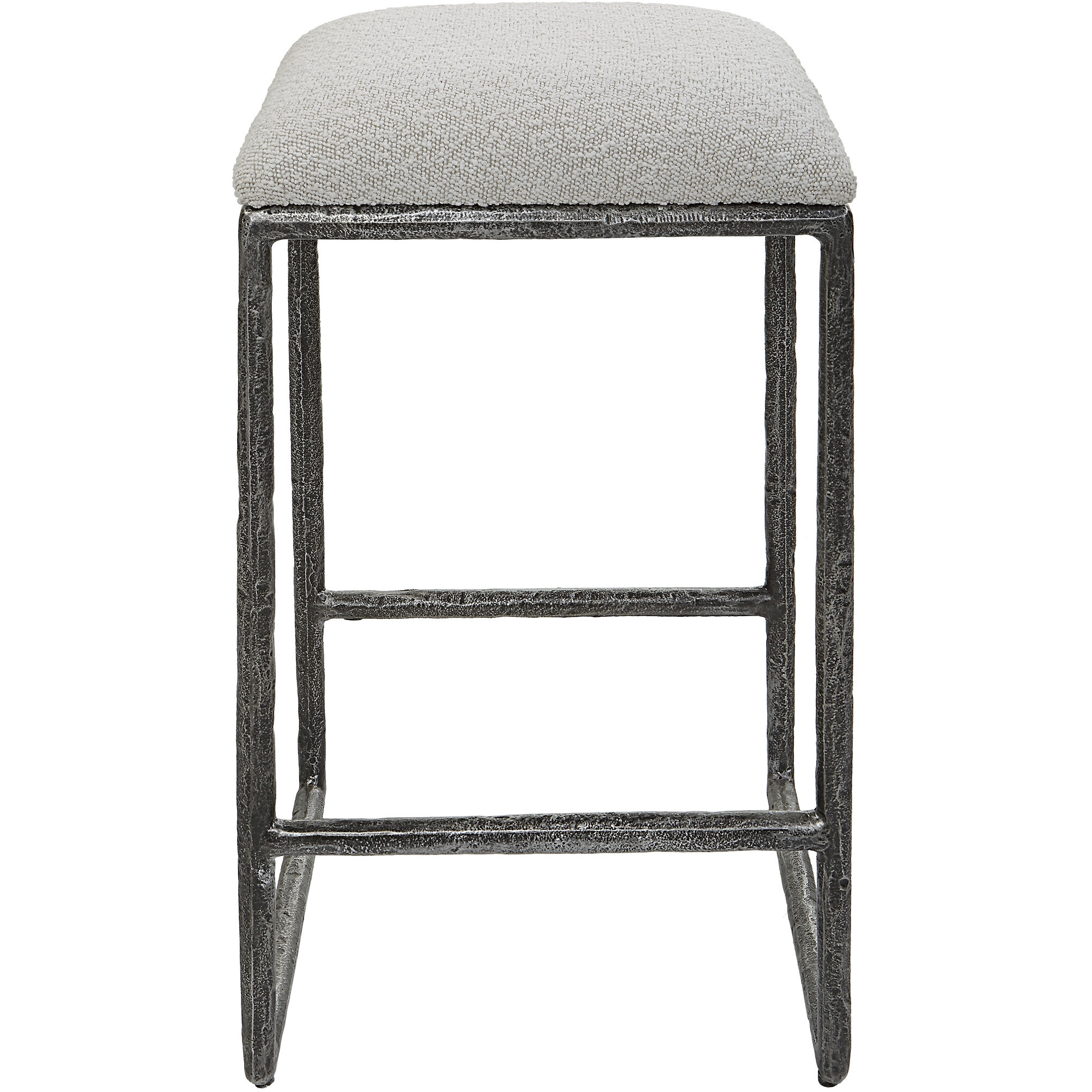 Brisbane 26 inch Distressed Charcoal with Ivory and Warm Gray Counter Stool