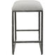 Brisbane 26 inch Distressed Charcoal with Ivory and Warm Gray Counter Stool