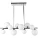 Glasgow 10 Light 31 inch Polished Chrome Horizontal Pendant Ceiling Light in White