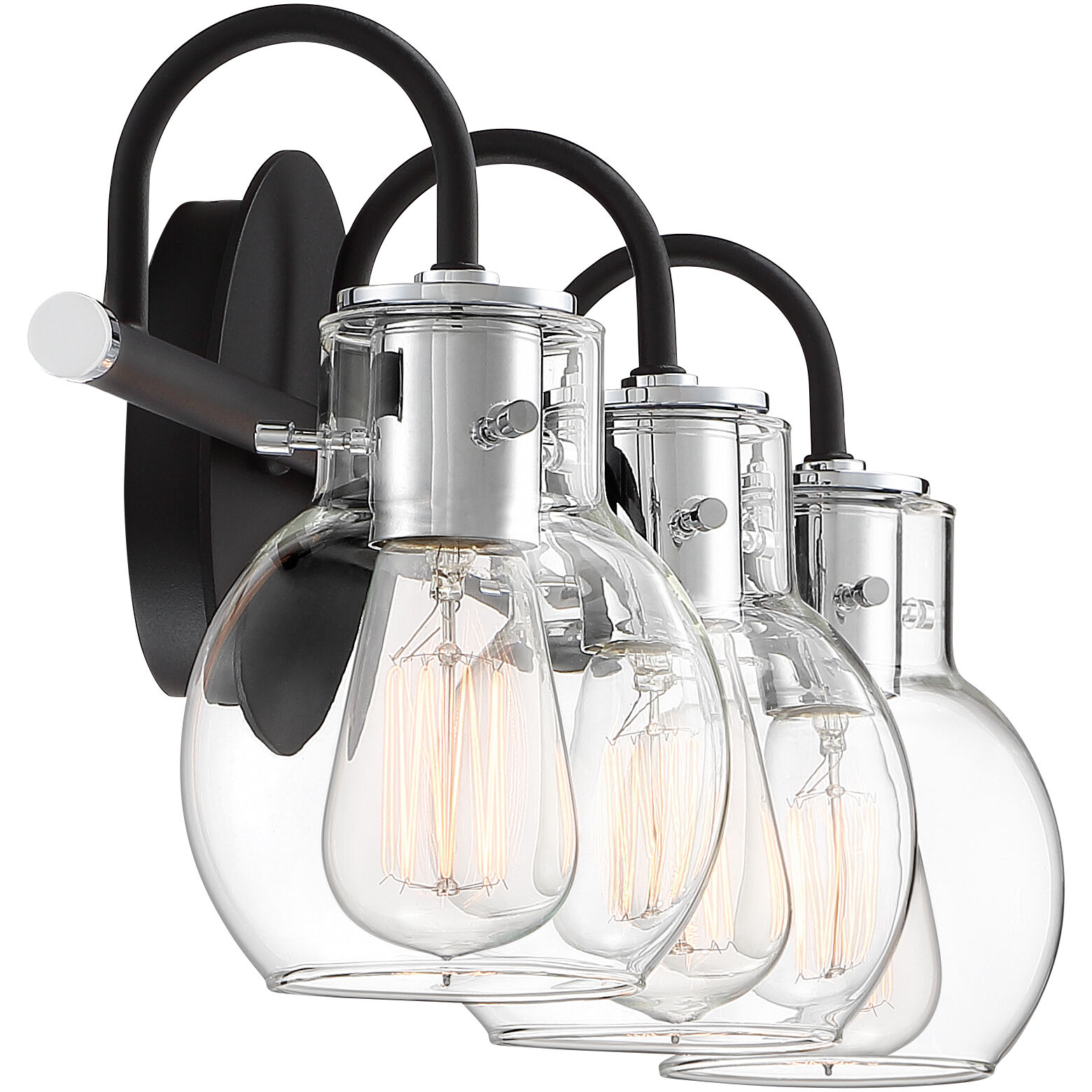 Andrews 3 Light 22 inch Earth Black Bath Light Wall Light, Large