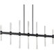 Sycara LED 5 inch Black Chandelier Linear Ceiling Light, Single