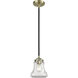Nouveau Bellmont 1 Light 6 inch Black Antique Brass Mini Pendant Ceiling Light in Incandescent, Clear, Nouveau