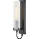Ryden 1 Light 4.5 inch Black Sconce Wall Light in Etched White