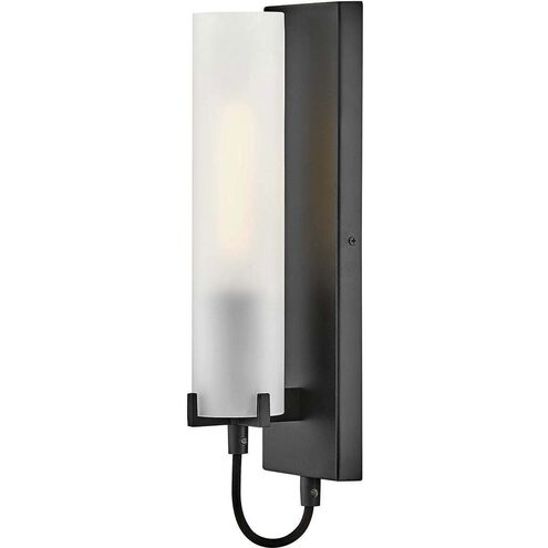 Ryden 1 Light 4.5 inch Black Sconce Wall Light in Etched White