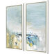 Lagoon Blue Blue and Turquoise and White and Yellow Framed Art