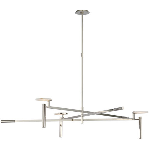 Kelly Wearstler Melange LED 60 inch Polished Nickel Floating Disc Chandelier Ceiling Light, Grande