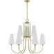 Wilkes 9 Light 36 inch Warm Brass Chandelier Ceiling Light