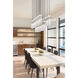 Fontaine Linear Chandelier Ceiling Light in Brushed Nickel