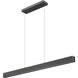 Hudson LED 55 inch Matte Black Linear Chandelier Ceiling Light