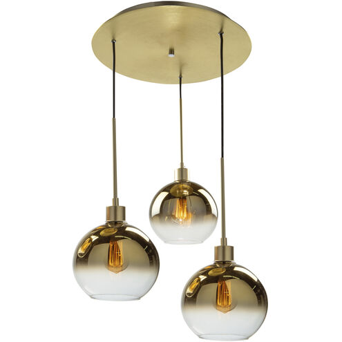 Morning Mist 3 Light 19.75 inch Gold Multi Light Pendant Ceiling Light