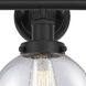Beacon 3 Light 24.5 inch Matte Black Bath Vanity Light Wall Light