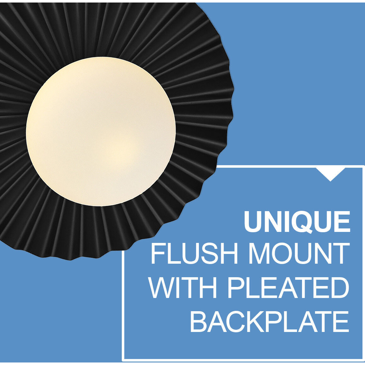 Stevie 1 Light 9.75 inch Black Flush Mount Ceiling Light, Small