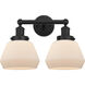 Fulton 2 Light 16 inch Matte Black Bath Vanity Light Wall Light