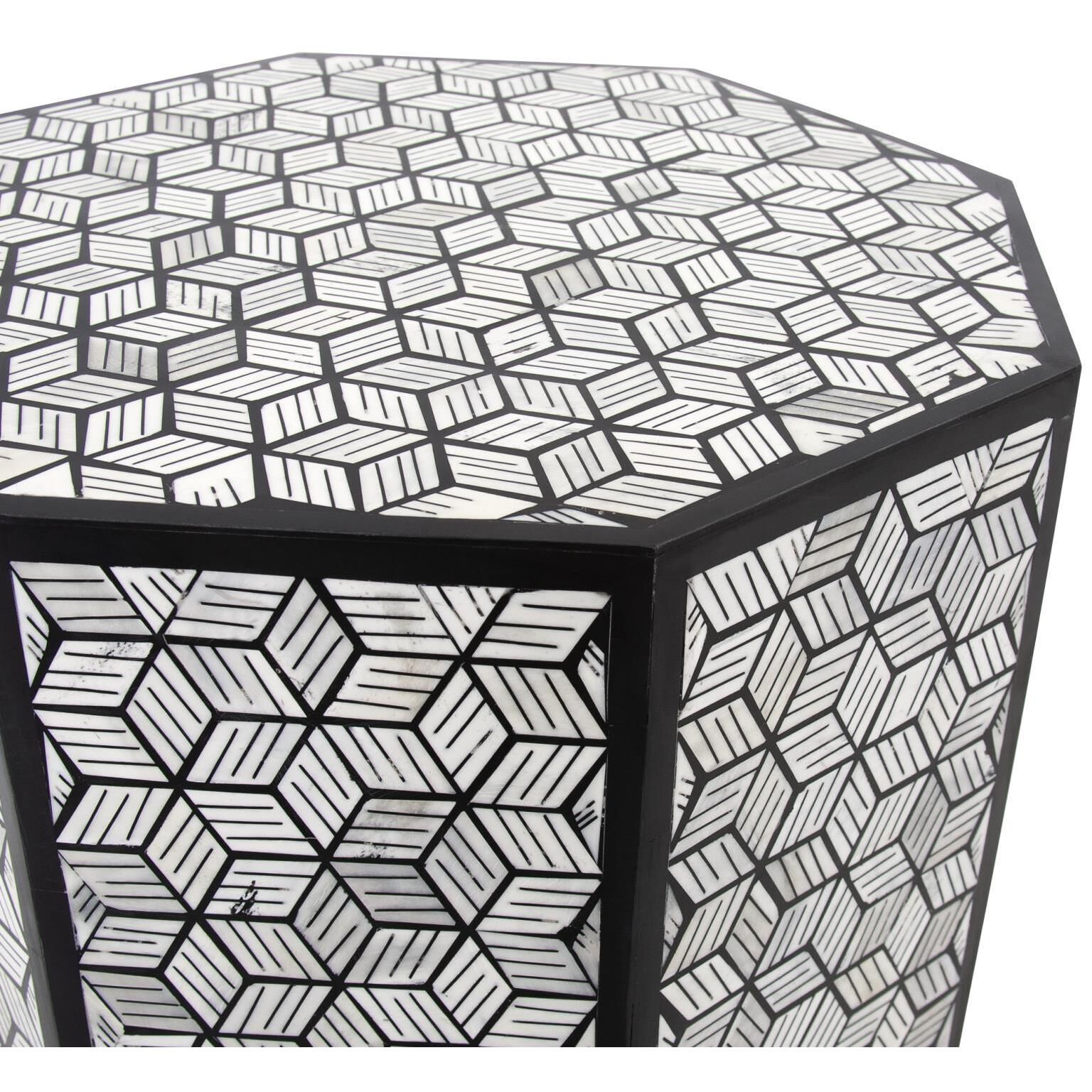 Avanti 18 X 16 inch Black and White End Table