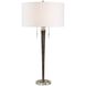 Winchester 33.5 inch 60 watt Antique Brass and Crystal Table Lamp Portable Light