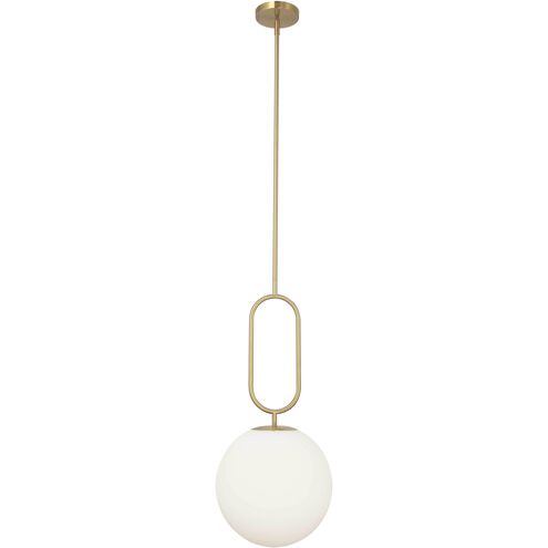 Simone 1 Light 12 inch Aged Brass Pendant Ceiling Light