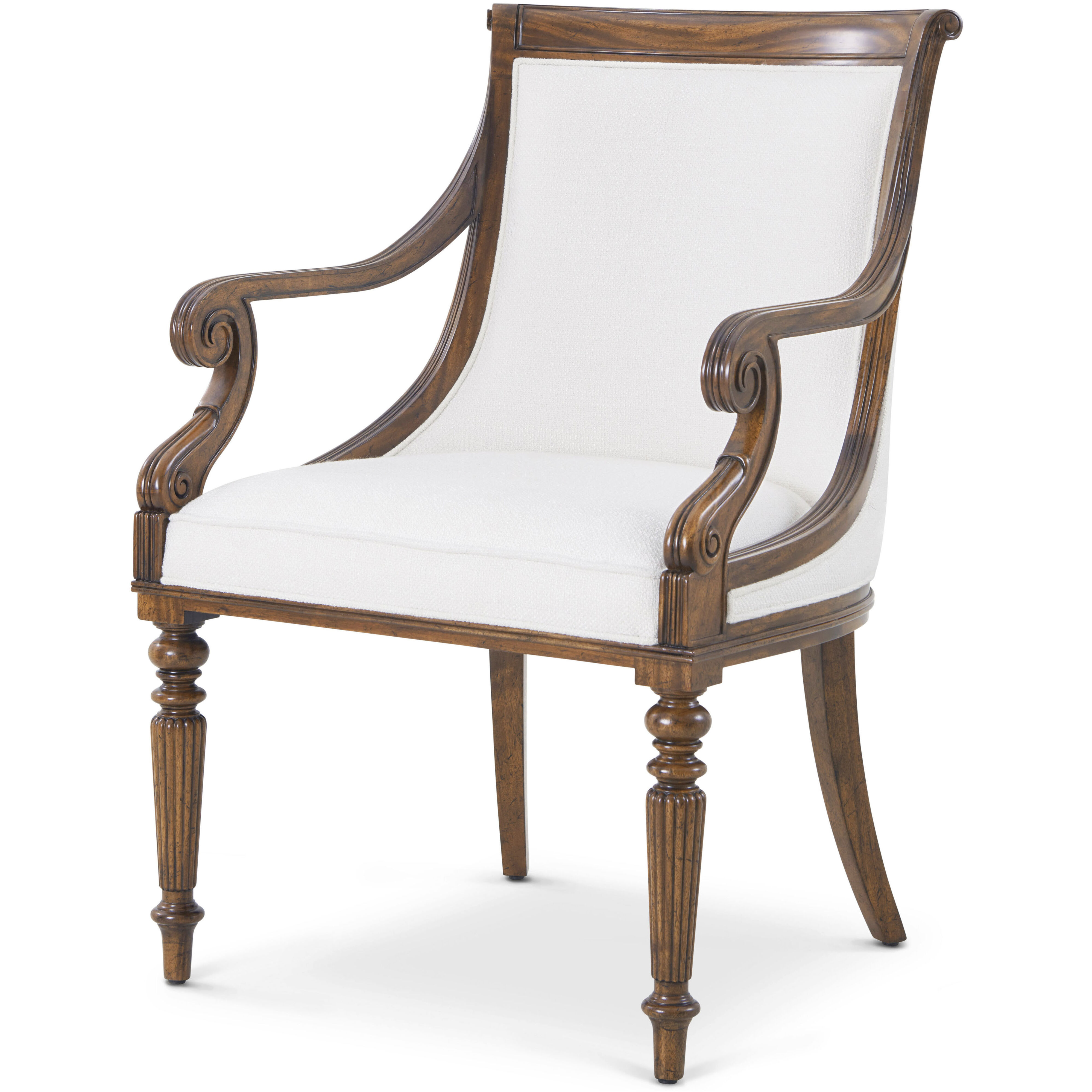 Floris Dining Armchair, Wooden, Upholstered, Althorp Living History