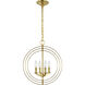 Equinox 4 Light 16 inch Satin Brass Pendant Ceiling Light