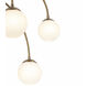 Fusion Collection - Noho Family 9 Light 32 inch Brushed Brass and Etched Opal Chandelier Ceiling Light in 32" D x 32" W x 35" H, EVOLV