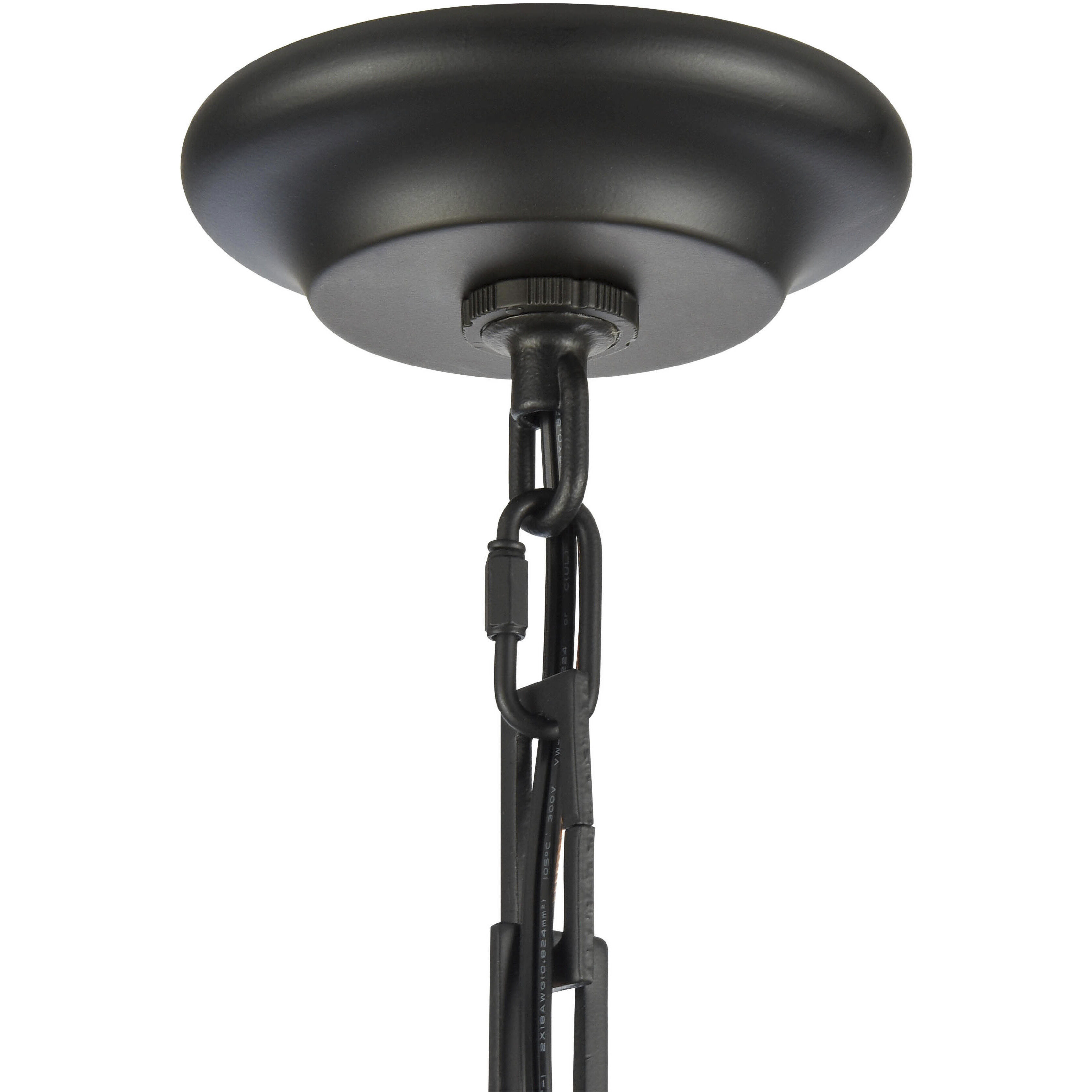 Fitzroy 6 Light 34 inch Matte Black Chandelier Ceiling Light