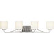 Tobin 4 Light 35.75 inch Brushed Nickel Bath Vanity Wall Light