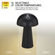 Darla 8.63 inch 2 watt Black Rechargeable Table Lamp Portable Light