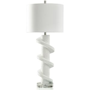 Rudnick 41 inch 150 watt White Plaster Table Lamp Portable Light 