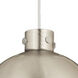 Newton Sphere 1 Light 16 inch Satin Nickel Pendant Ceiling Light