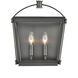 Manor 2 Light 12 inch Urban Bronze Semi-Flush Mount Ceiling Light