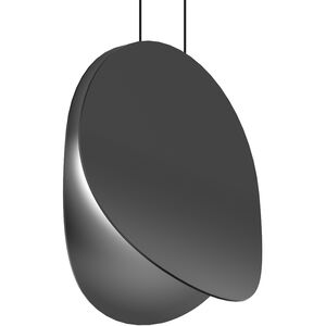 Malibu Discs LED 14 inch Satin Black Pendant Ceiling Light