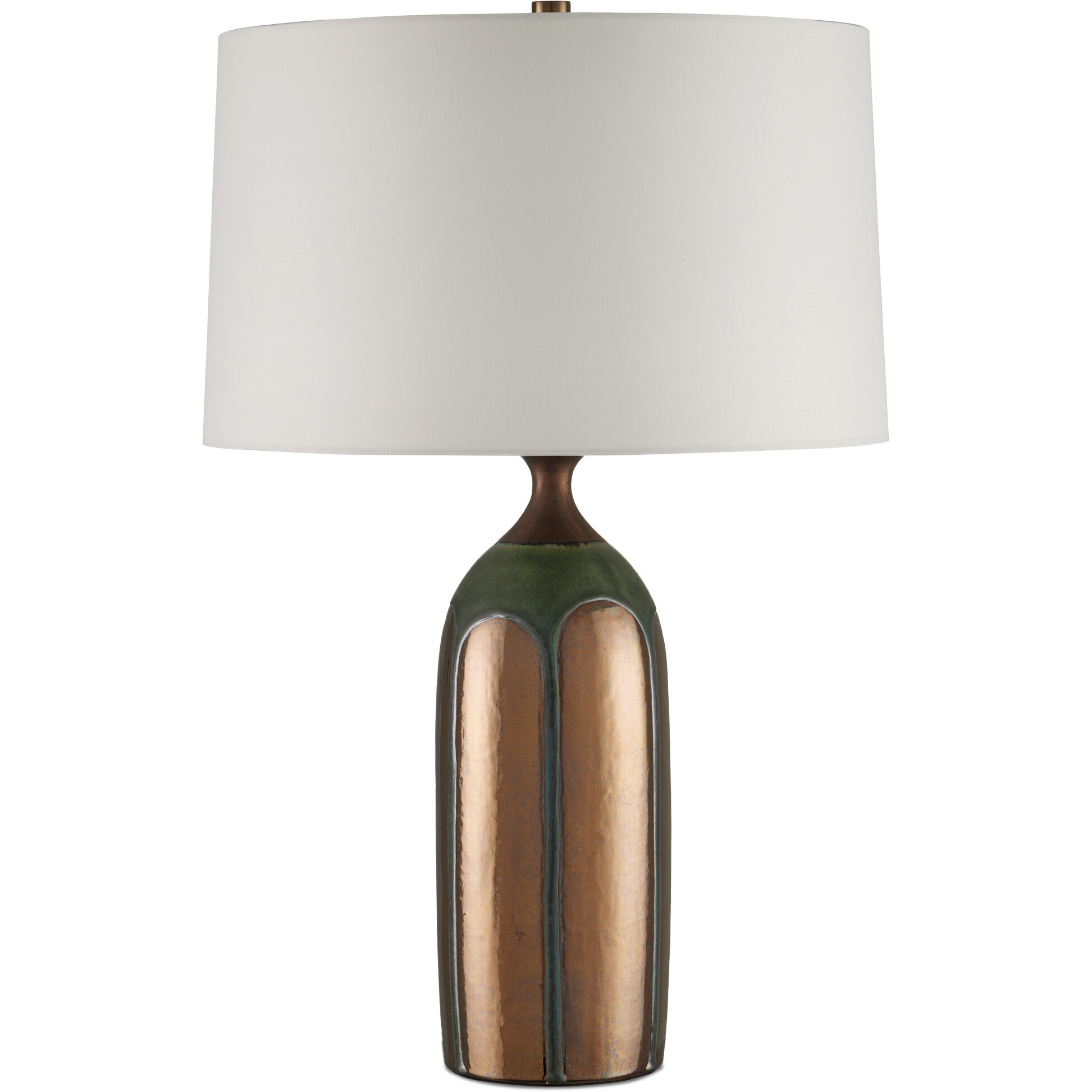 Cuprum 26 inch 150 watt Dark Green/Copper Table Lamp Portable Light