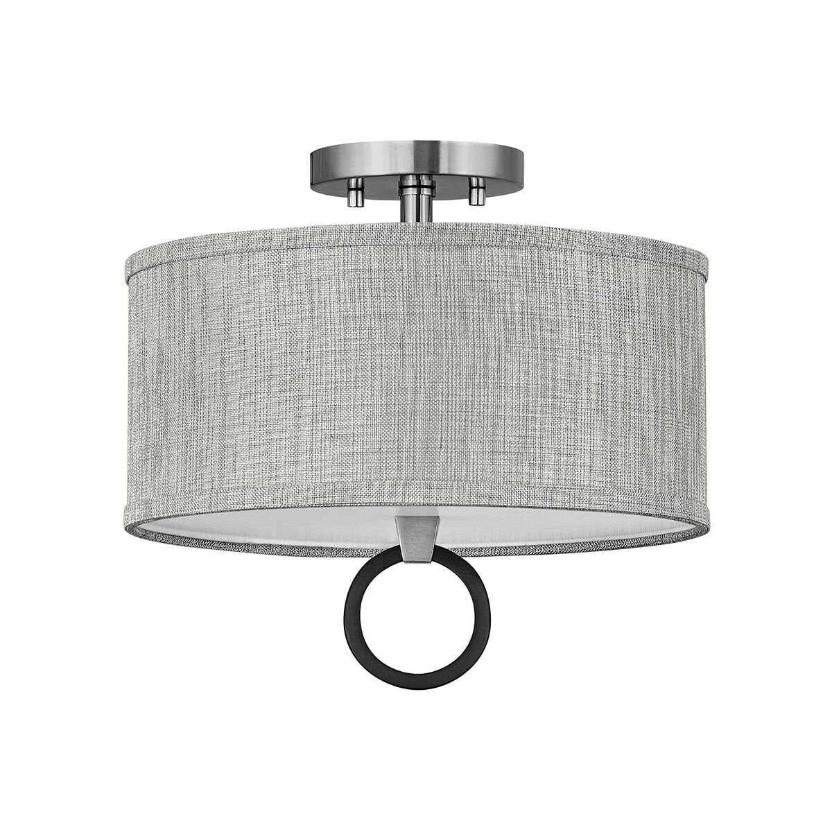 Galerie Link 2 Light 13 inch Brushed Nickel Semi-Flush Mount Ceiling Light