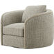 Toulon Latte Swivel Chair, Wooden, Upholstered