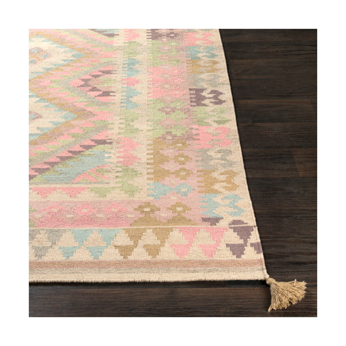 Adia 36 X 24 inch Rose/Khaki/Sage/Tan/Taupe/Blush/Moss/Charcoal Rugs, Rectangle