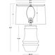Clint 27 inch 150.00 watt White Table Lamp Portable Light